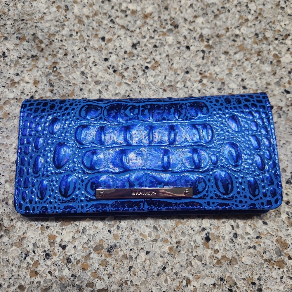 NWT Brahmin Ady Wallet in Cobalt Potion